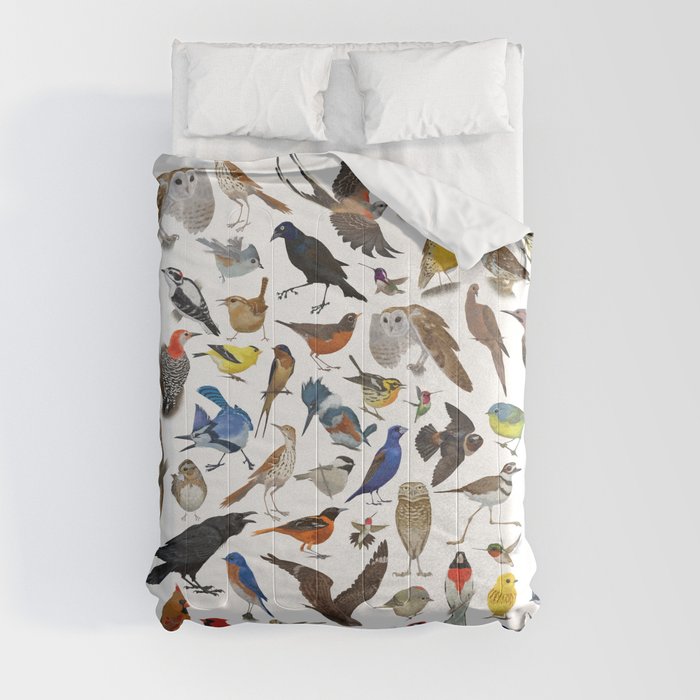 Bird Pattern Comforter by Brad Sneed Society6