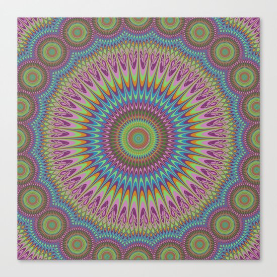 Psychedelic mandala Canvas Print
