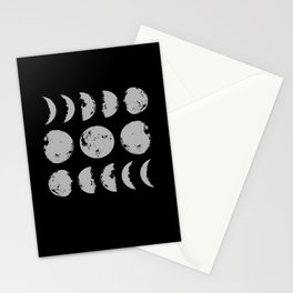 Moon Full Moon Lunar Phases Space Stationery Card