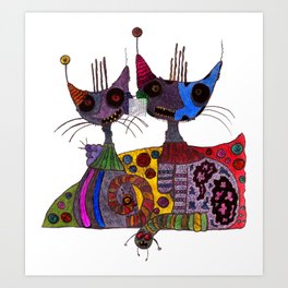 inspired cats Art Print