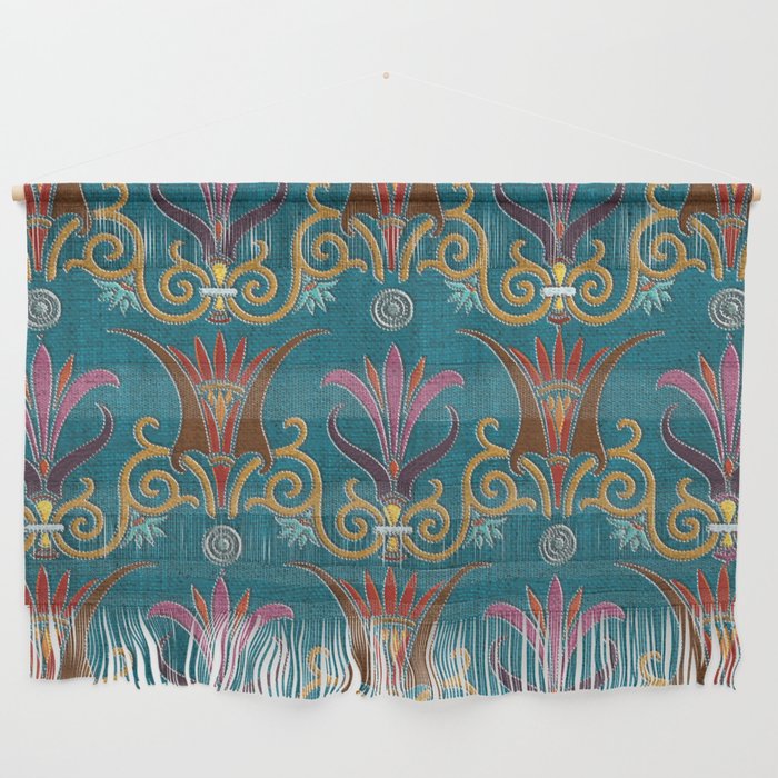 Ornate Lily Lotus Flowers Wall Hanging