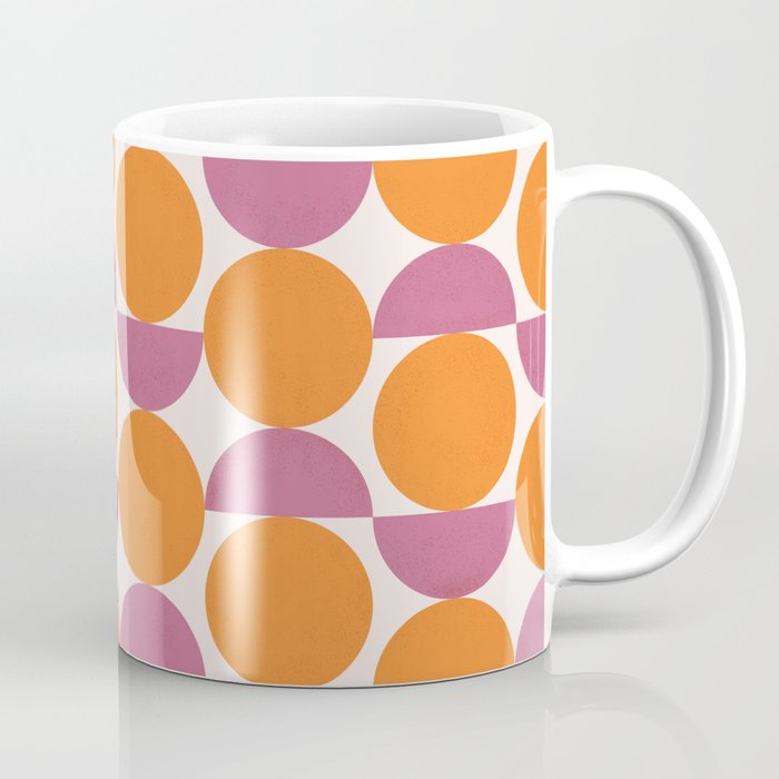 Mid Century Modern Shapes Orange Purple Coffee Mug