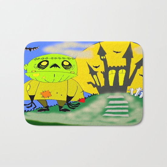 Franken Zombie Night Bath Mat