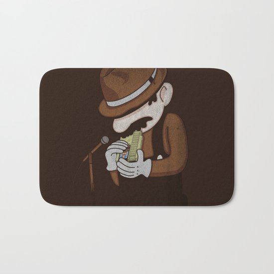 8-bit Blues Bath Mat