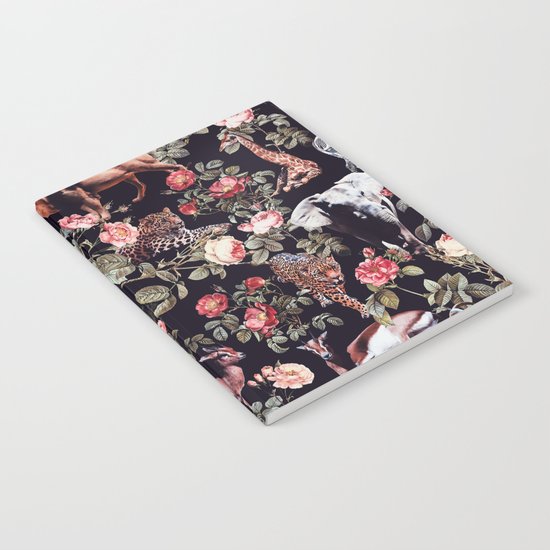 Animals and Floral Pattern Notebook