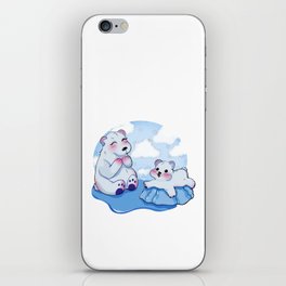 Polar Bears in a Winter Paradise   iPhone Skin