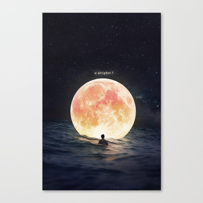 Floating Moon Canvas Print
