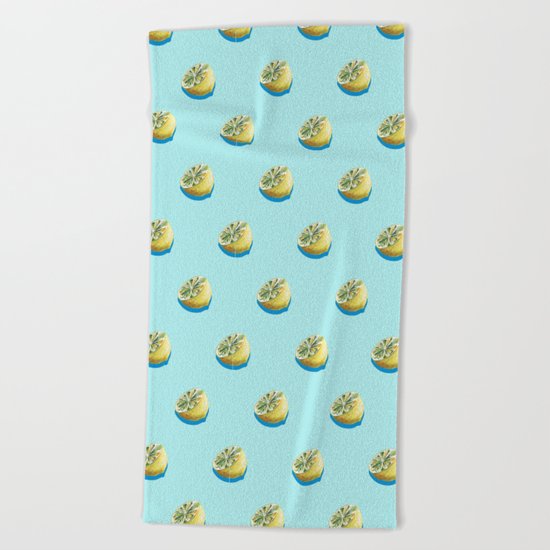 Lemonade Blue Beach Towel