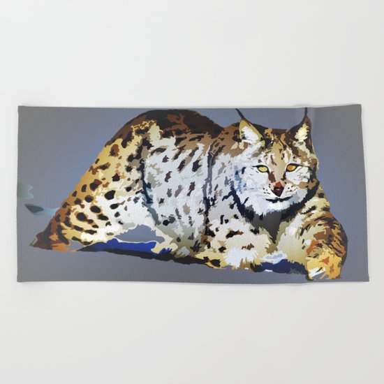 Lynx Beach Towel