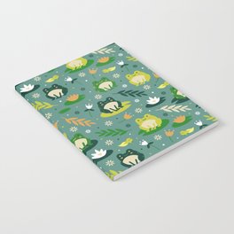 Cute little frogs pond pattern Notebook