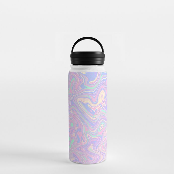 Holographic Colored Liquid Swirl Water Bottle