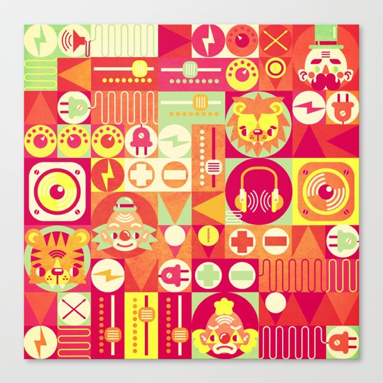Electro Circus Canvas Print