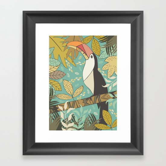 Forest Toucan Framed Art Print