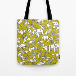 origami animal ditsy chartreuse Tote Bag