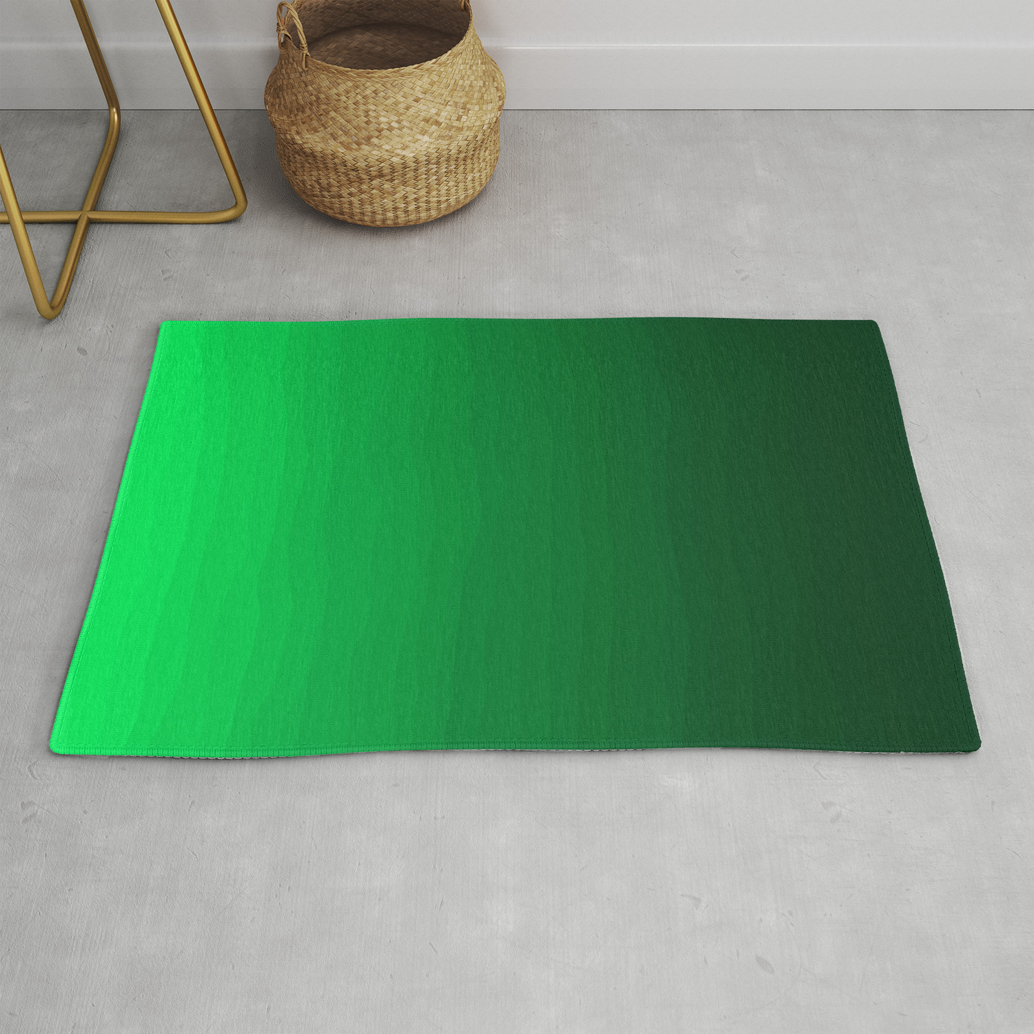 Happy Bright Apple Green Ombre Rug By Katherinefriesen Society6