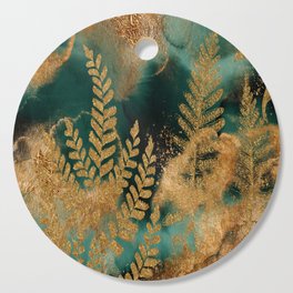 Tropical Marble Gold Rainforest Cutting Board