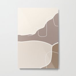 Minnewaska Lake2 Metal Print | Digital, Nature, Abstract, Lines, Eclectic, Art, Neutral, Calm, Soft, Mountain 