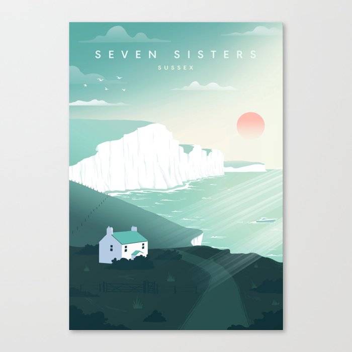 Seven sisters poster Canvas Print