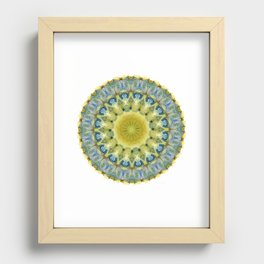 Yellow And Blue Healing Art - Calm Light Recessed Framed Print