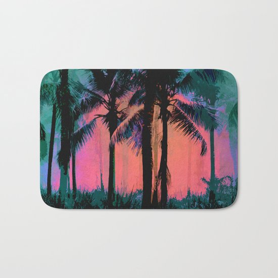 Tropical Sunset Bath Mat