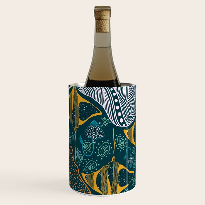 Australian aboriginal art Wine Chiller by TheFlairPalette Society6