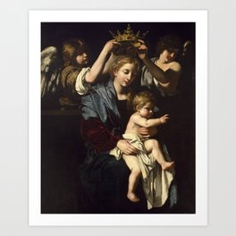 Virgin And Child With Angels Art Print