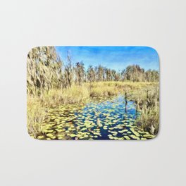 Cypress Swamp and Lily Pads Bath Mat