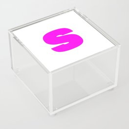 s (Magenta & White Letter) Acrylic Box