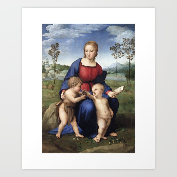 Madonna of the Goldfinch painting by Raphael Art Print