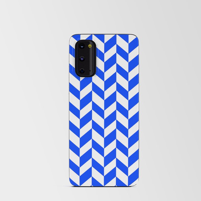 Herringbone Texture (Blue & White) Android Card Case