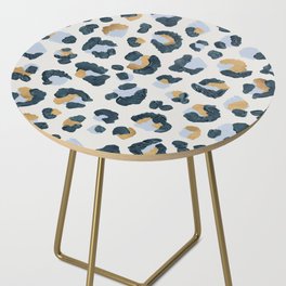 Snow Leopard Print Side Table
