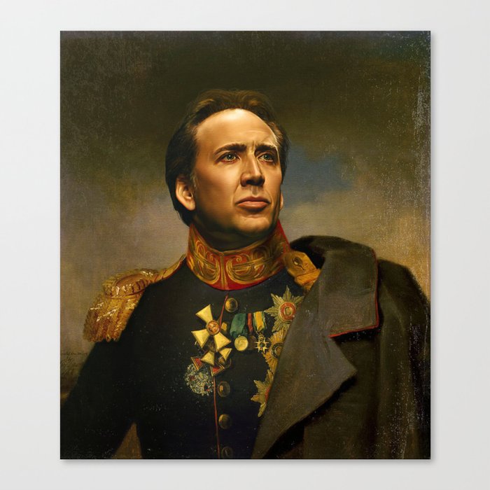 Nicolas Cage - replaceface Canvas Print