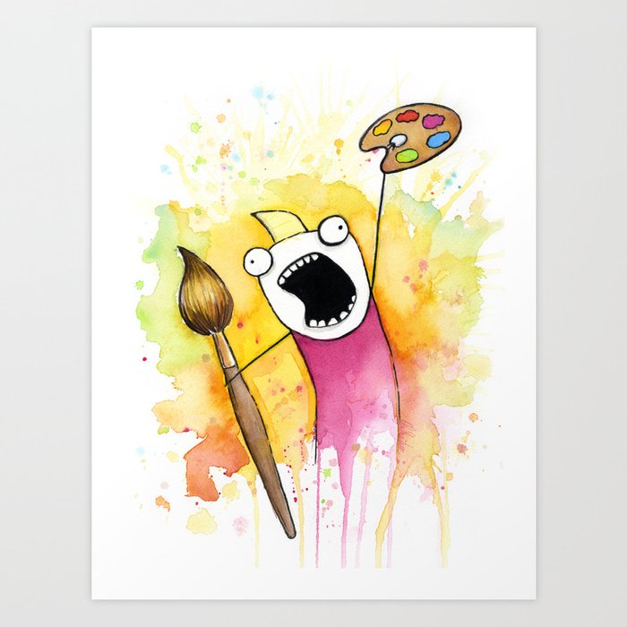 Meme Painting Art Print By Olechka Society6