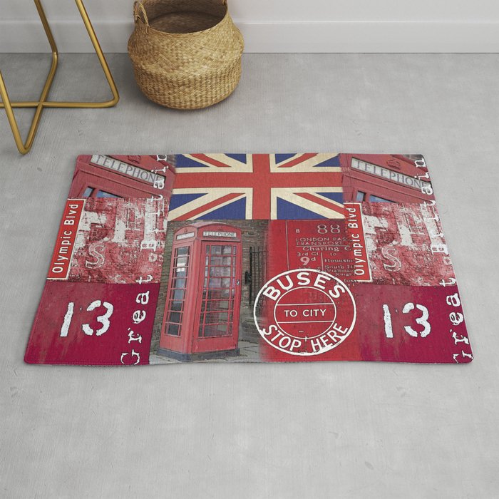 Great Britain London Union Jack England Rug