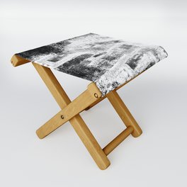Abstract black and white Folding Stool
