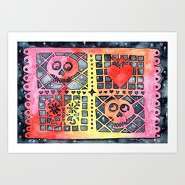 Day of the Dead Papel Picado Art Print