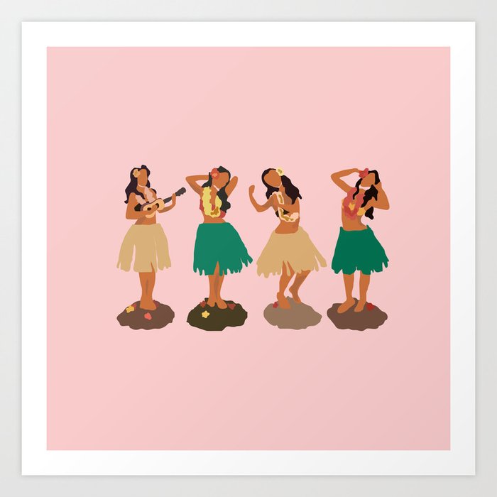 Hula Girls Art Print