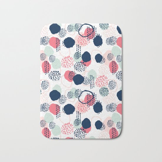 Orly - abstract painting minimal trendy girly gender neutral pattern decor Bath Mat