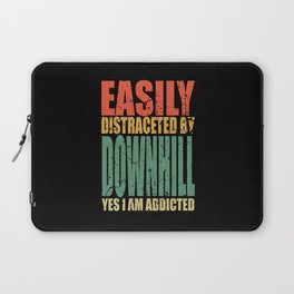 Downhill Saying Funny Laptop Sleeve