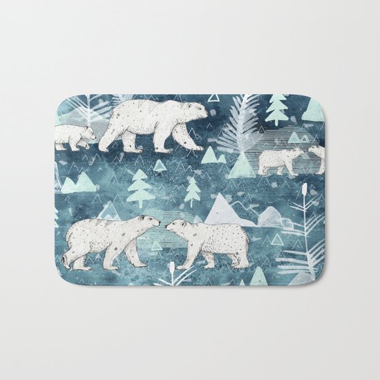 Ice Bears Bath Mat