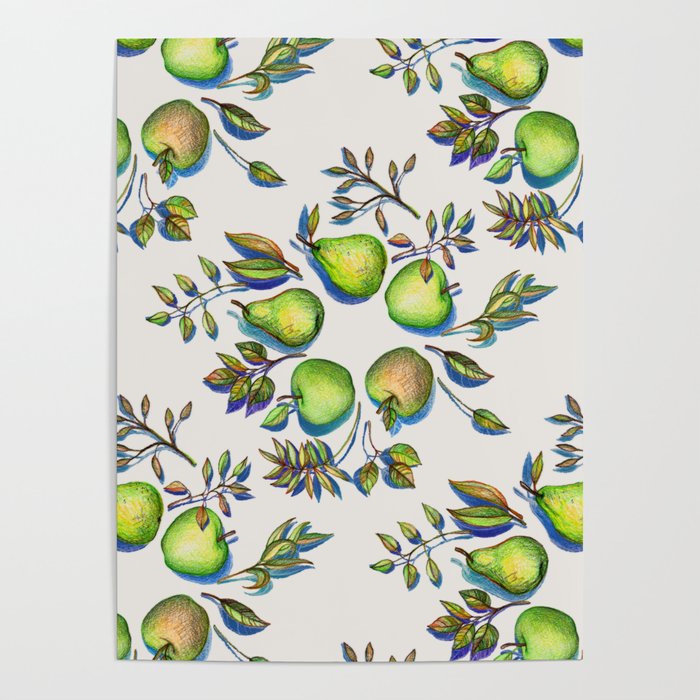 Summer's End - apples and pears Poster