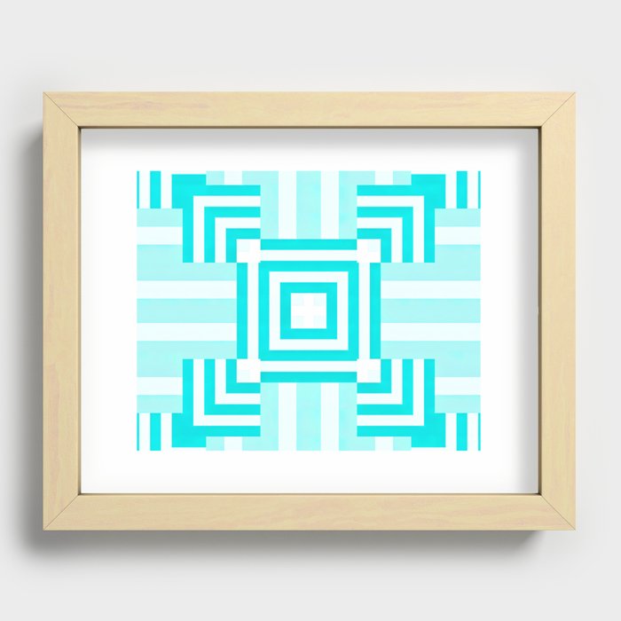 Echo Tartan Pattern 19 Recessed Framed Print