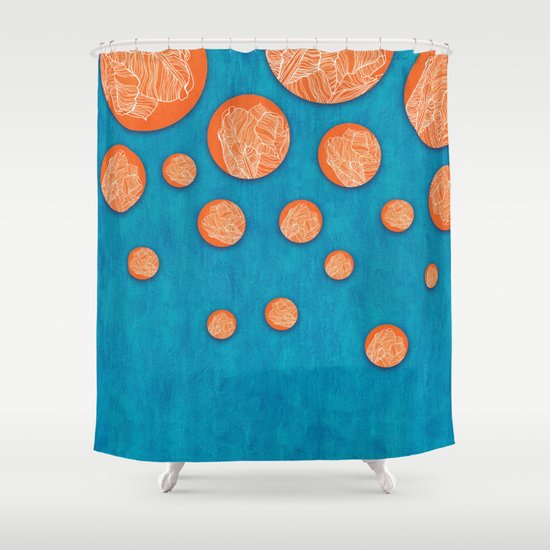 Orange tulips Shower Curtain