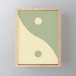 Yin Yang Green Framed Mini Art Print