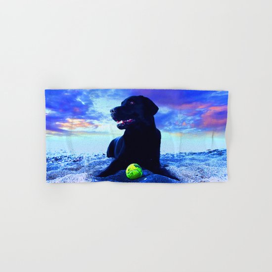 Ziggy Black Labrador Hand & Bath Towel