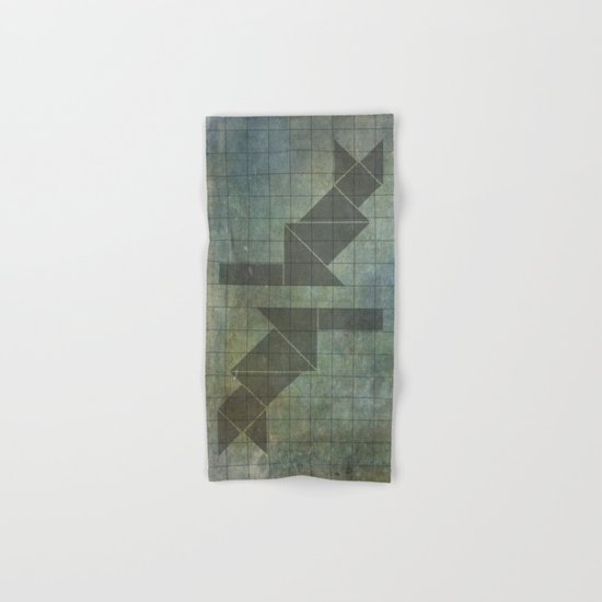 Sphynx cat in geometry Hand & Bath Towel