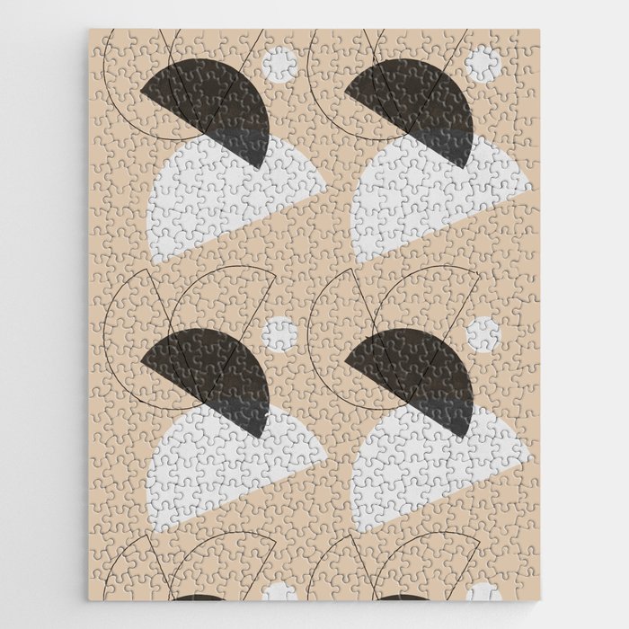 Abstraction_BAUHAUS_GEOMETRIC_SHAPE_FORM_LOVE_POP_ART_0607A Jigsaw Puzzle