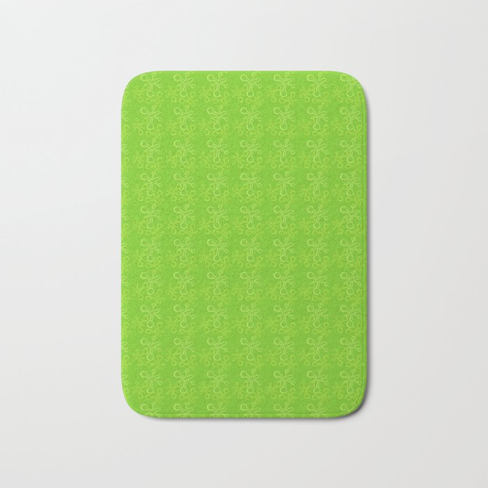 children's pattern-pantone color-solid color-green Bath Mat