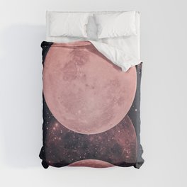 Pink Moon Phases Duvet Cover