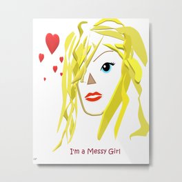 Messy Girl II Metal Print